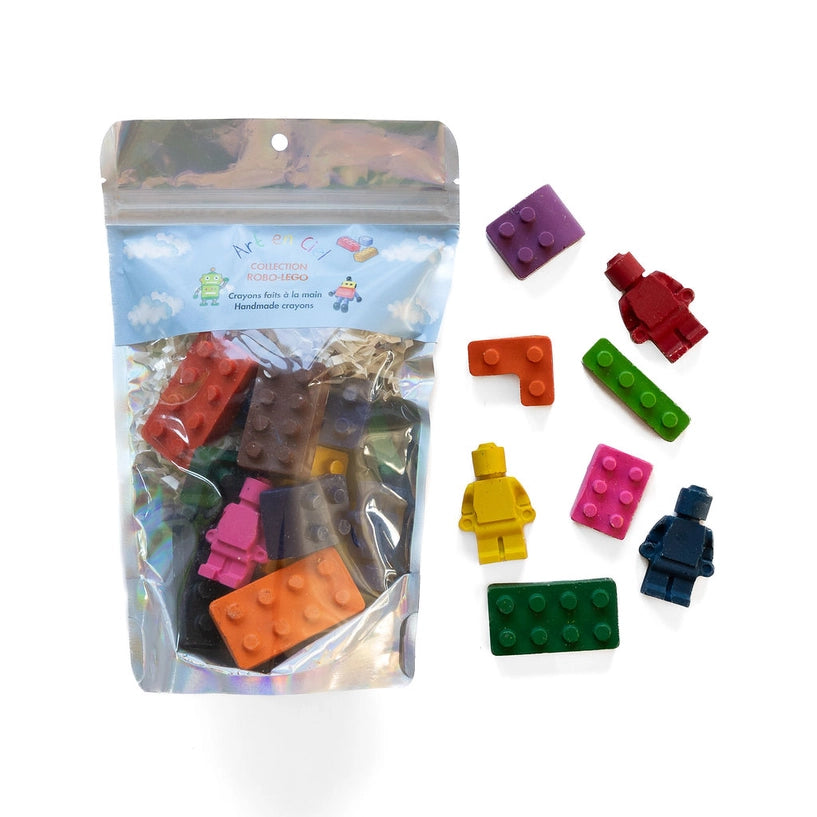 Handmade Crayons - ROBO-LEGO THEME