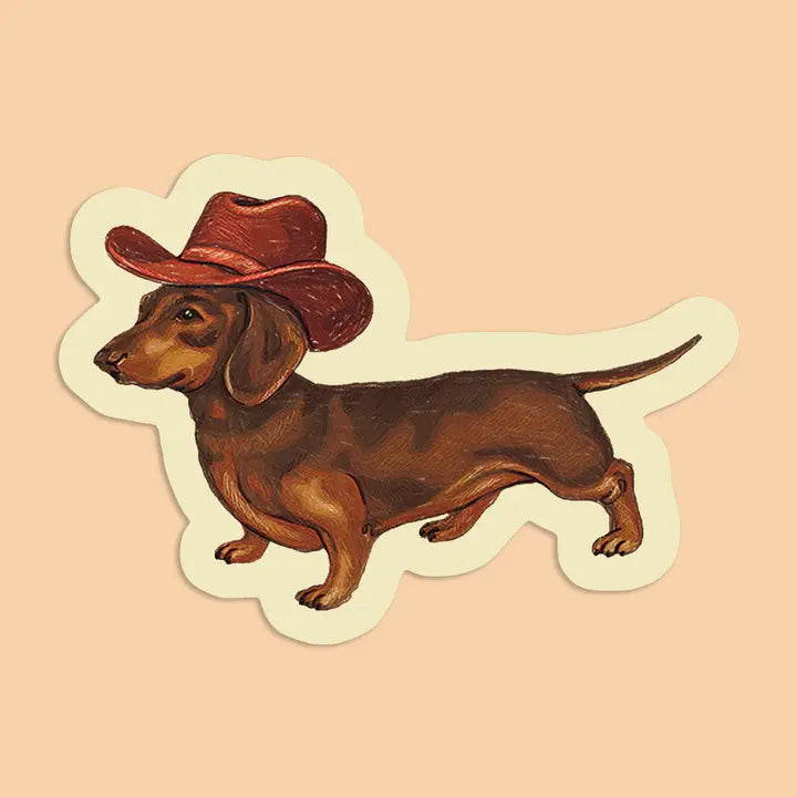 Western Dachshund Sticker
