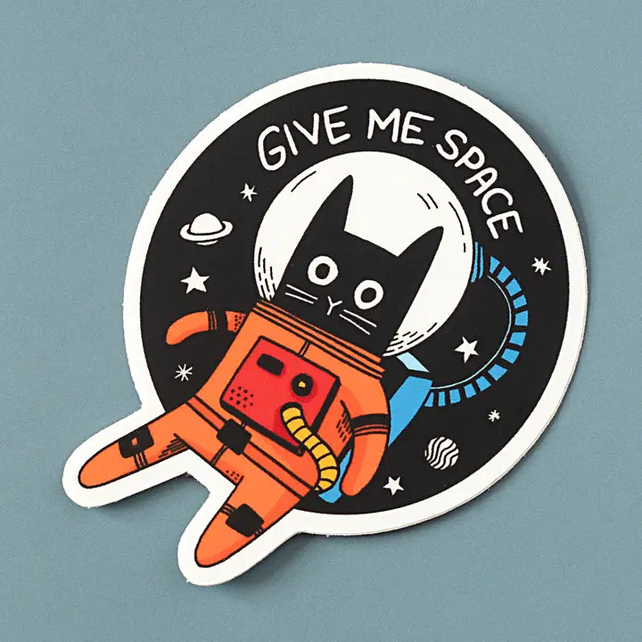 Give Me Space Cat Vinyl Sticker