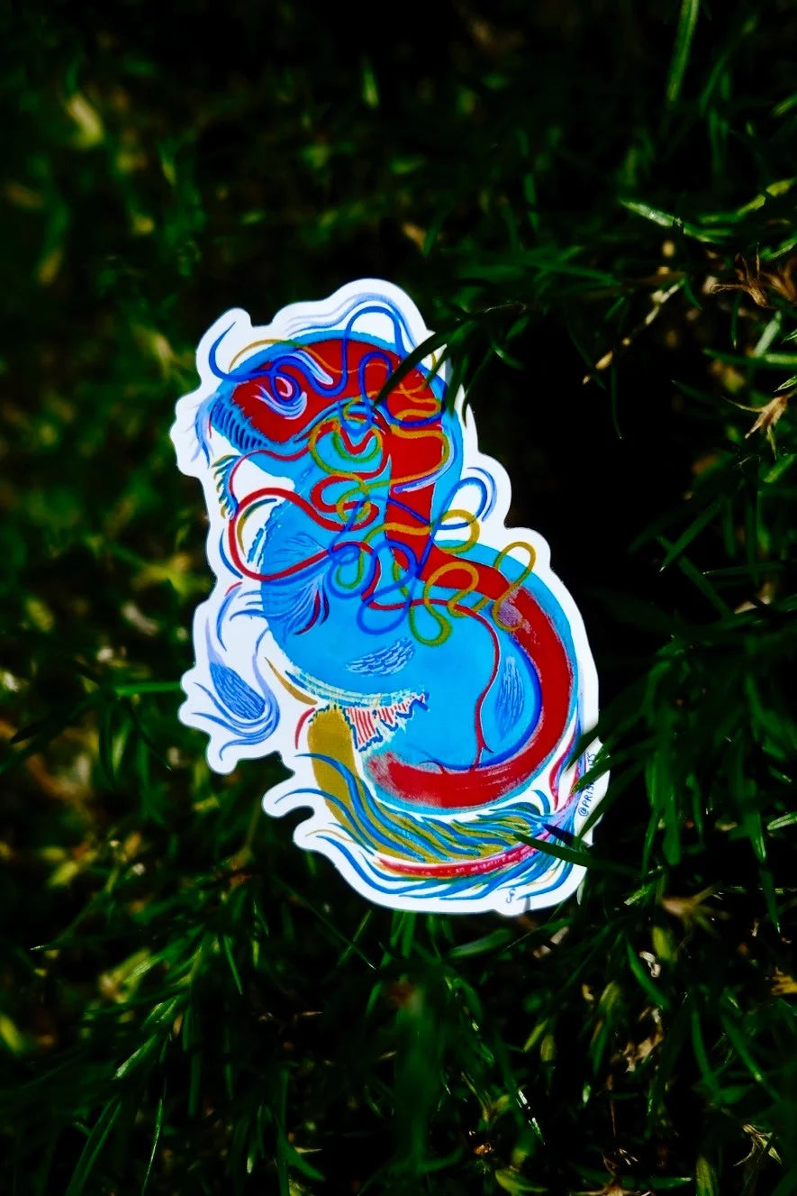 blue dragon - sticker