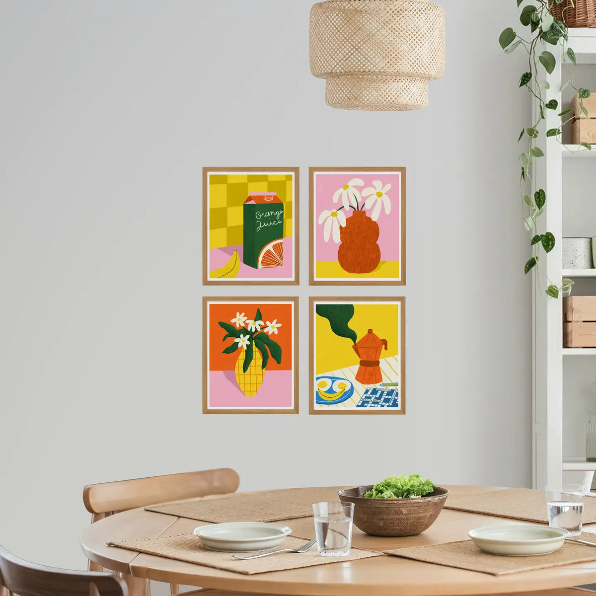 Art Print | Deux oeufs, banane, mots croisés