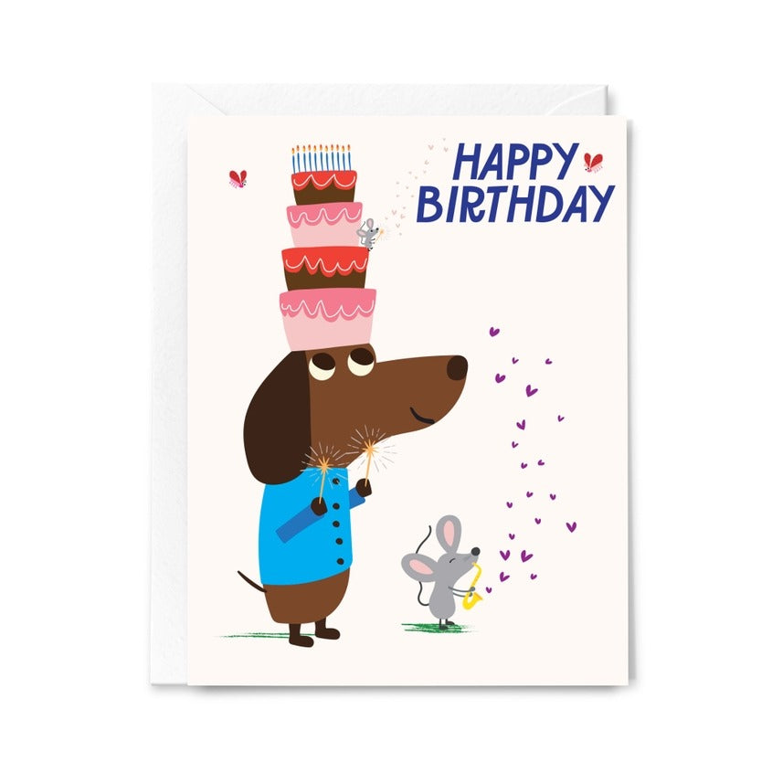 Happy Birthday Dachshund Card – Stanley Style!