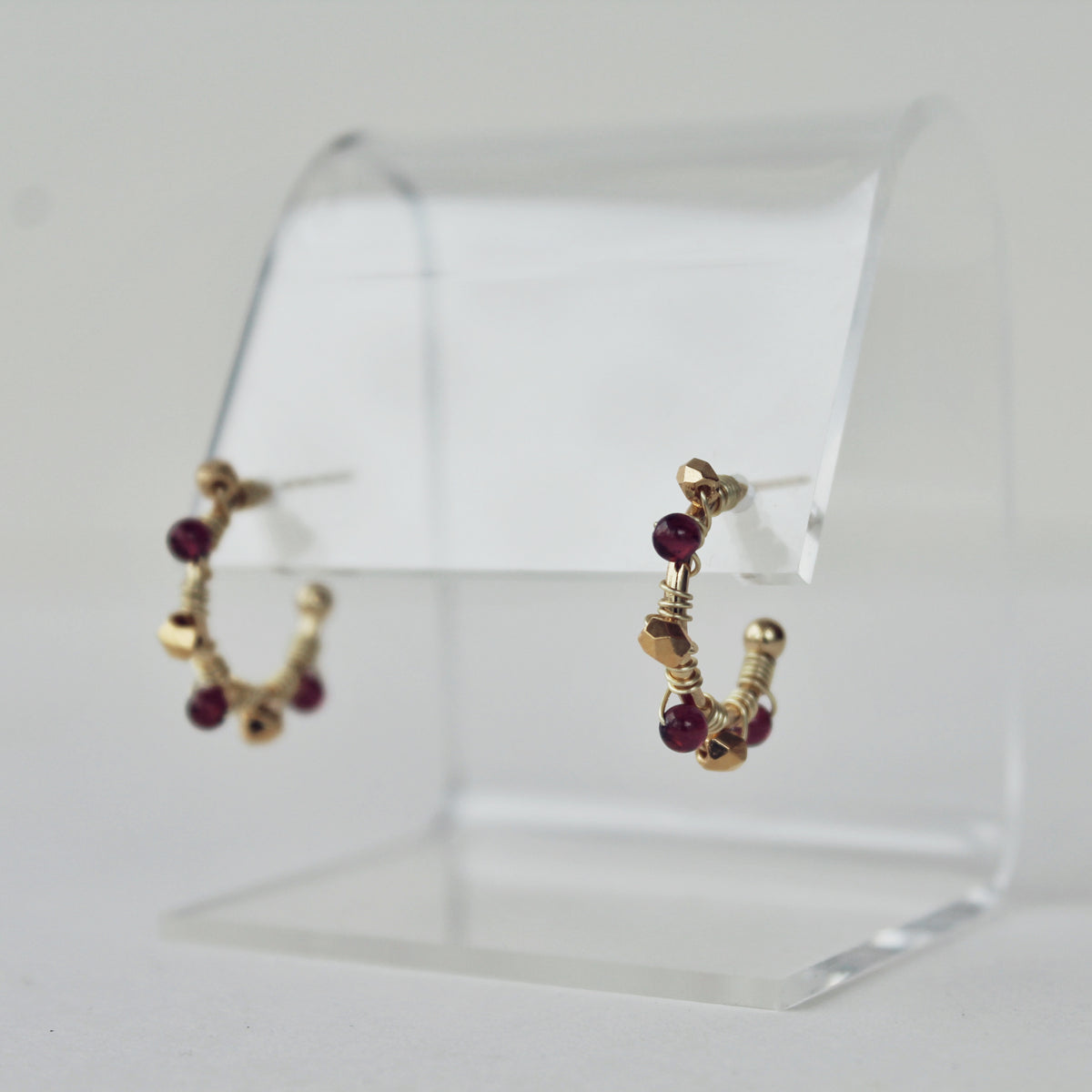 Baby Gemstones Hoop Earrings
