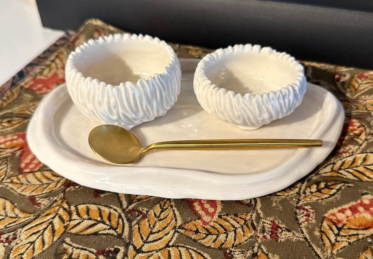 Condiment Dish Set with Spoon
