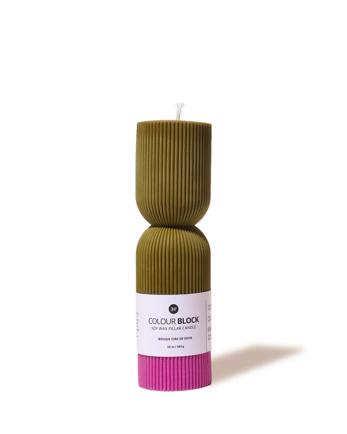 Colour Block Pillar candle