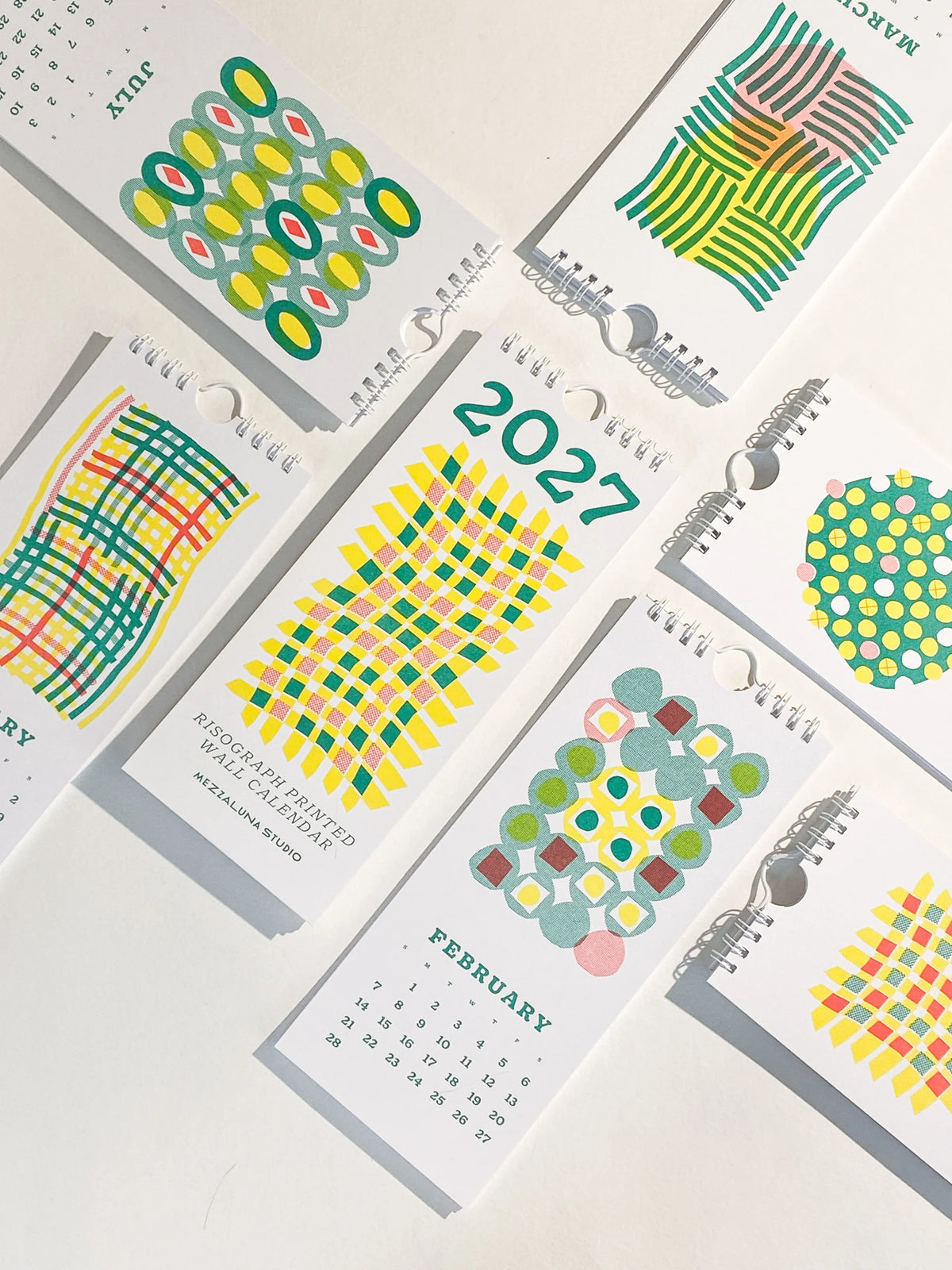 2027 Abstract Shapes Risograph Wall Calendar