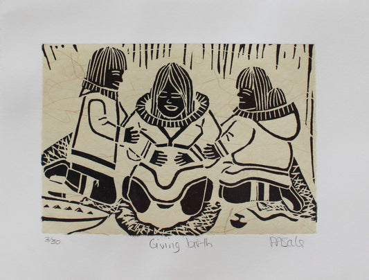 Piatsi Ainalik Limited Edition Print - Giving birth