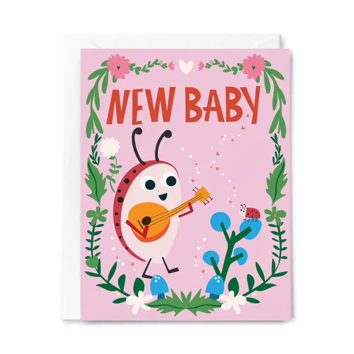 New Baby Ladybug Congratulations Card
