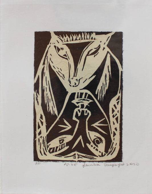 Louisa Payungi Limited Edition Print - Shaman se transformant en loup