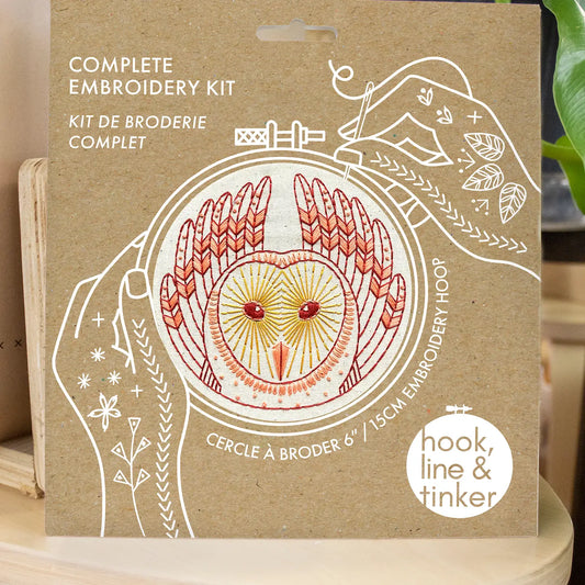 Barn Owl Complete Embroidery Kit