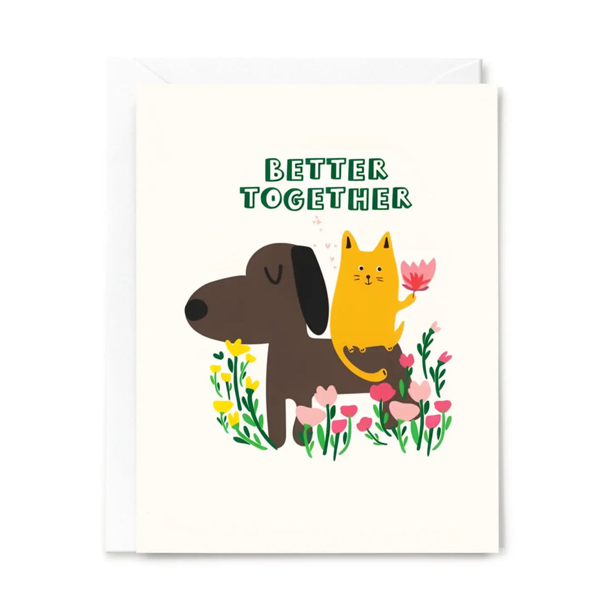 Carte de vœux You Are Here Love & Friendship en forme de cœur