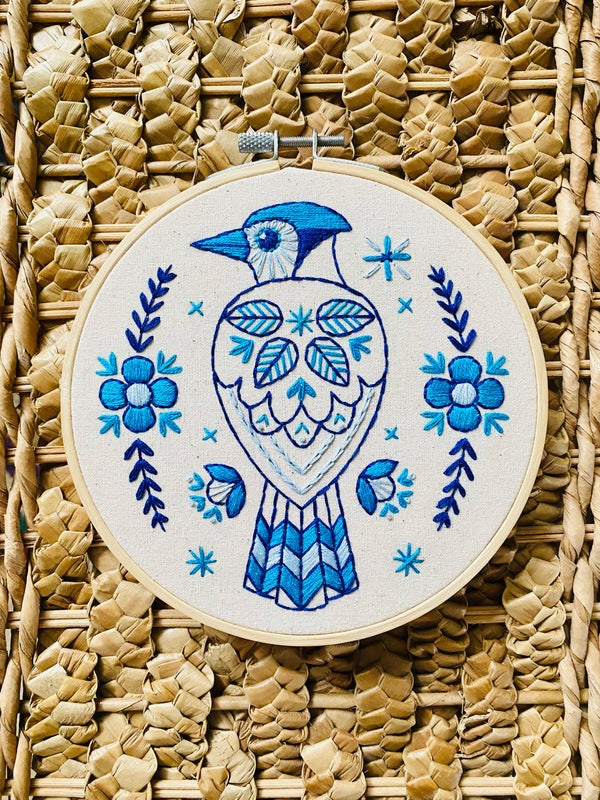 Kit de broderie complet « Blue Jay »