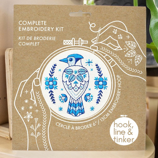 Blue Jay Complete Embroidery Kit