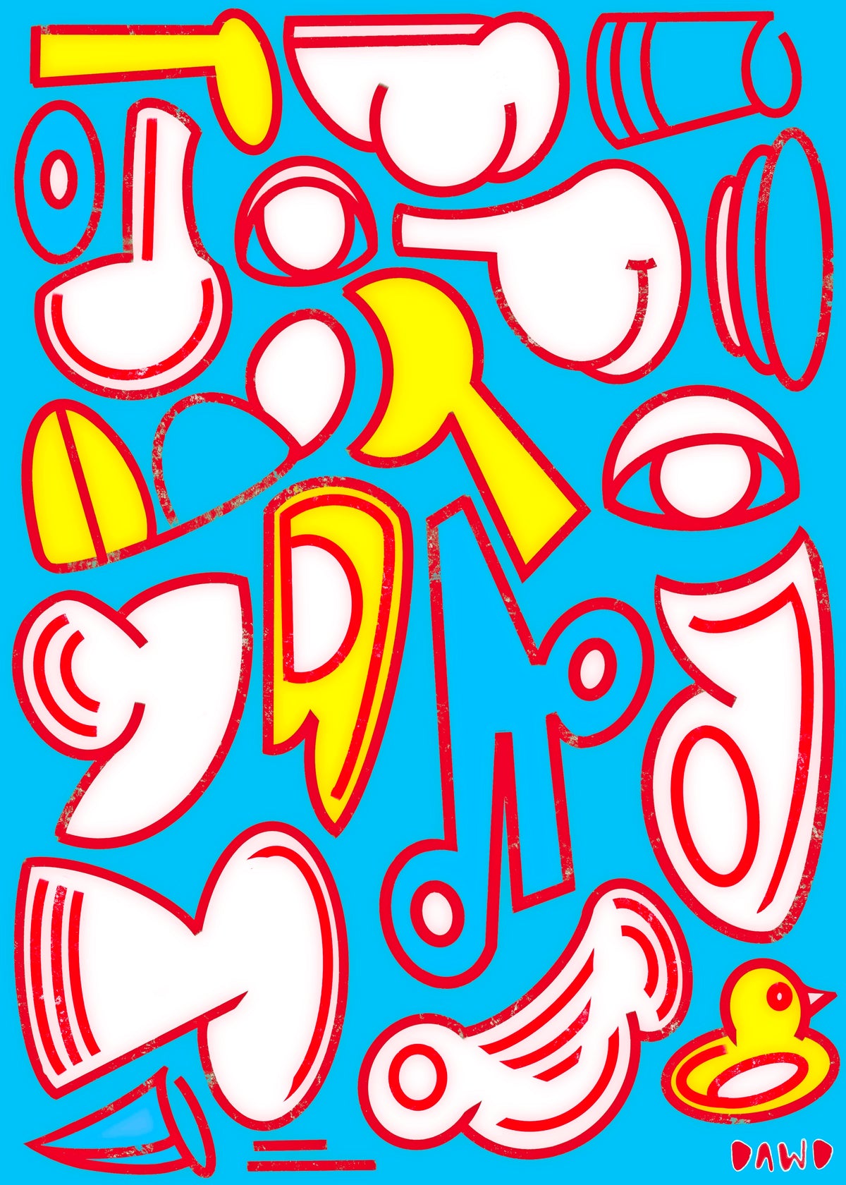 Shapes and Curves 4 Art Print