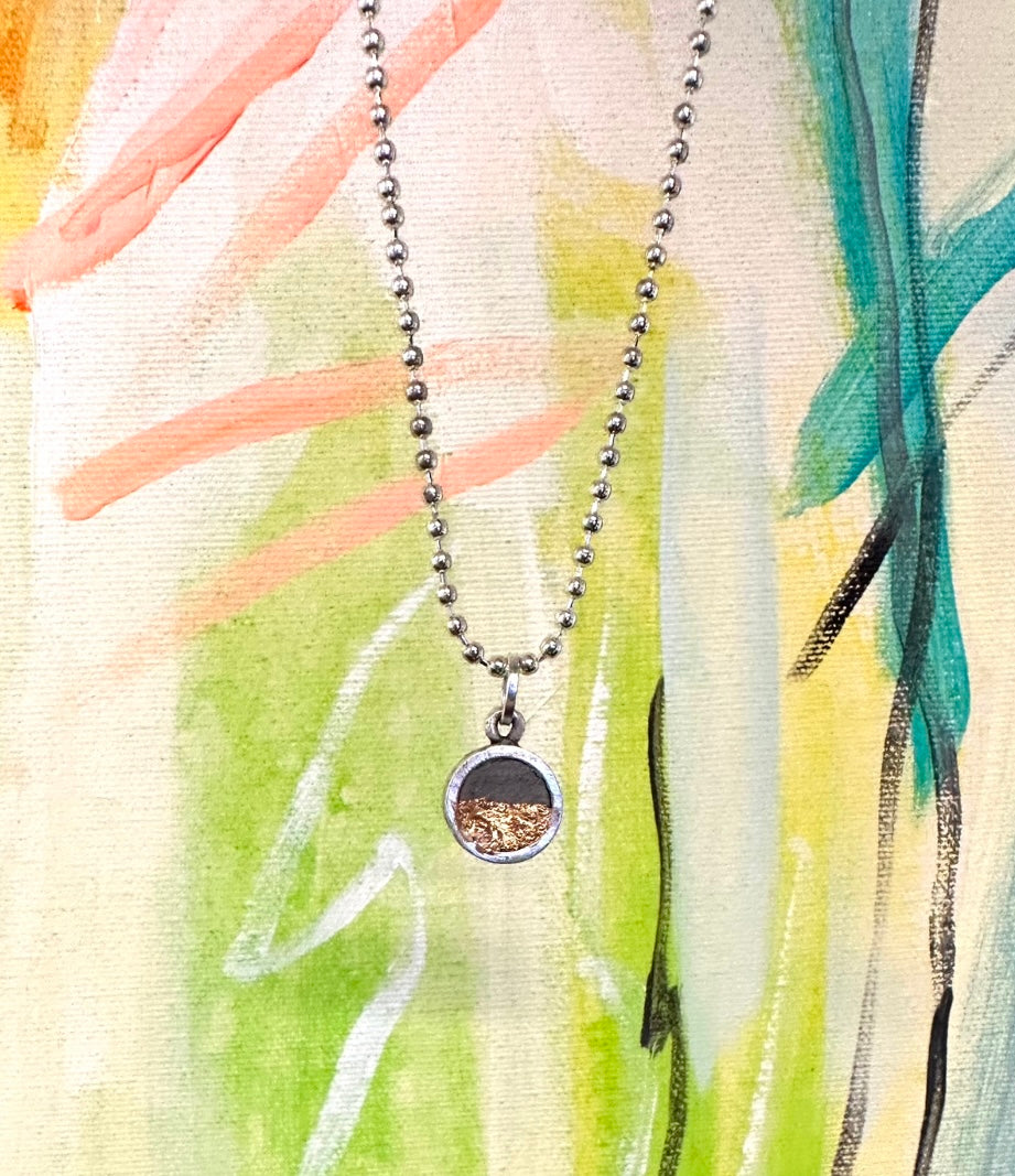 Pendentif en argent ÉPAIS sur chaîne