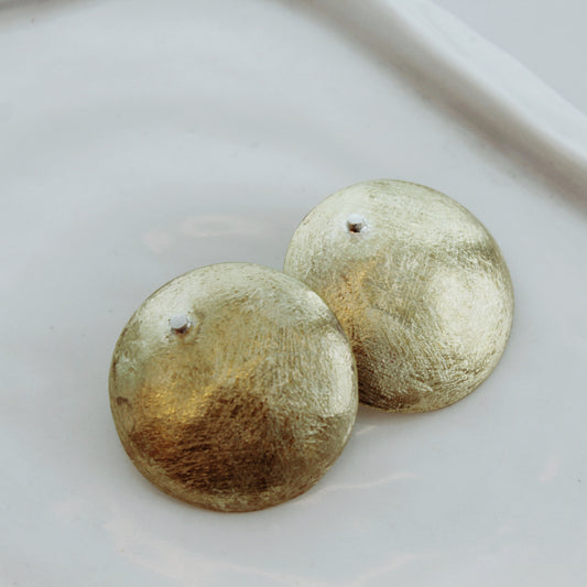 Dome Brass Earrings