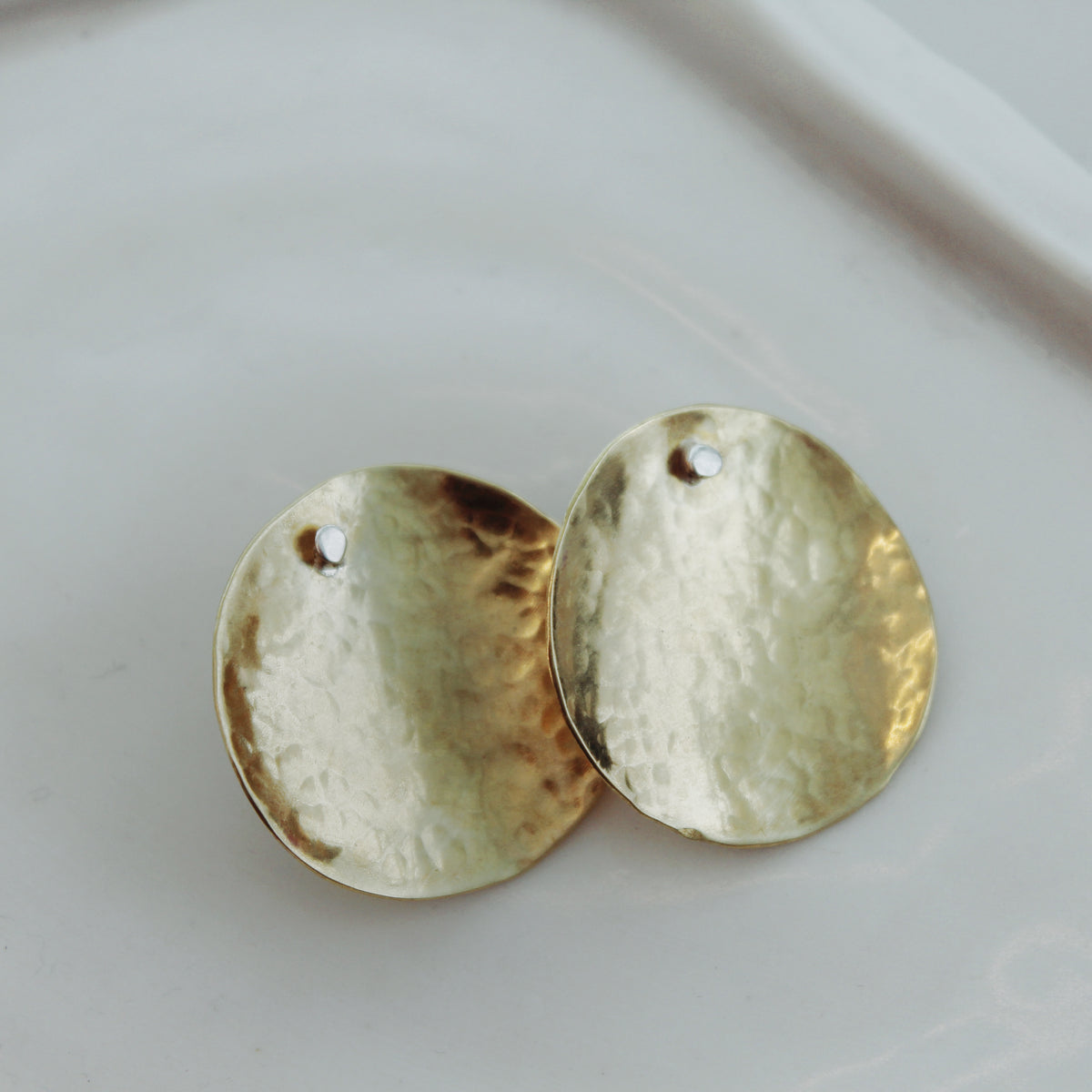 Dome Brass Earrings