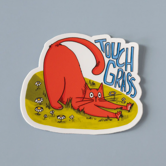 Touch Grass Vinyl Sticker