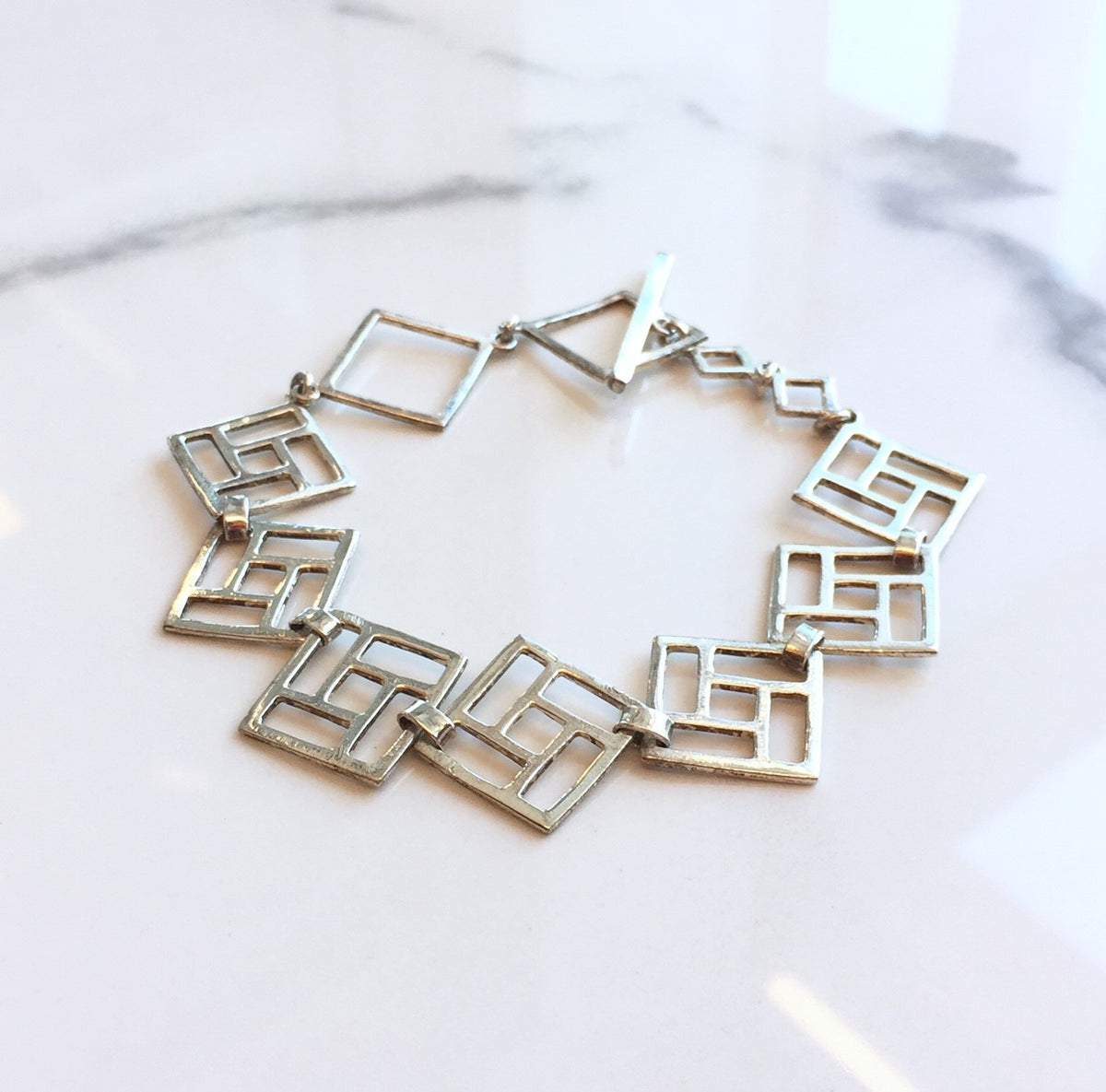Open Square Link Bracelet