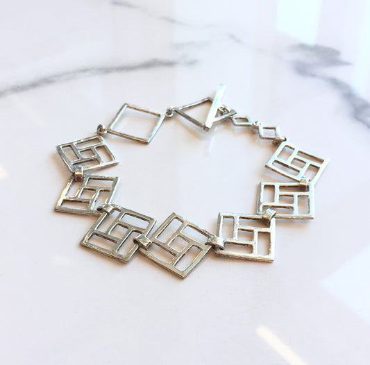 Open Square Link Bracelet