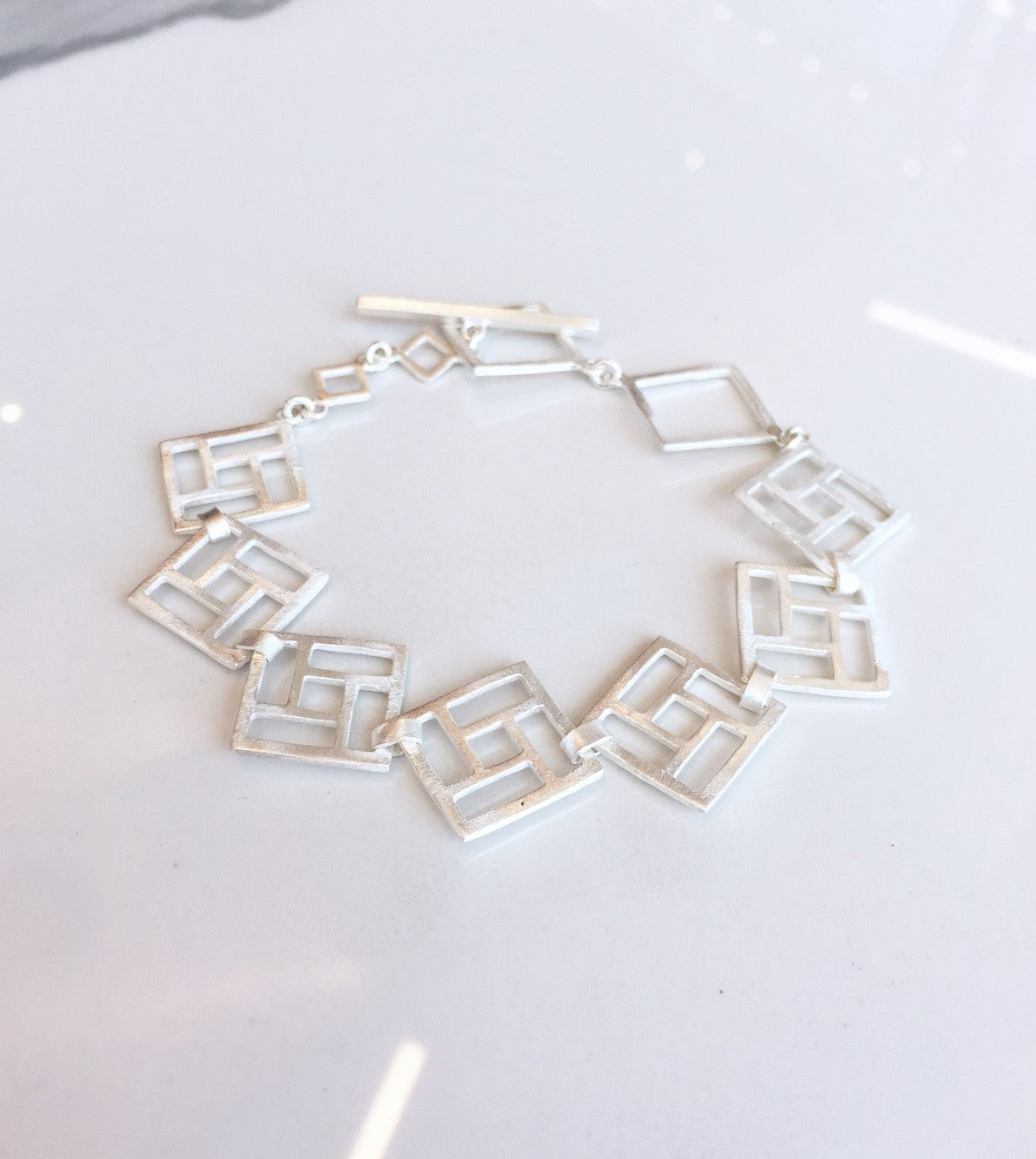Open Square Link Bracelet
