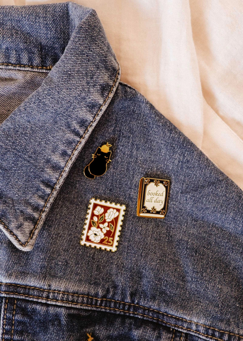 Floral Stamp Enamel Pin