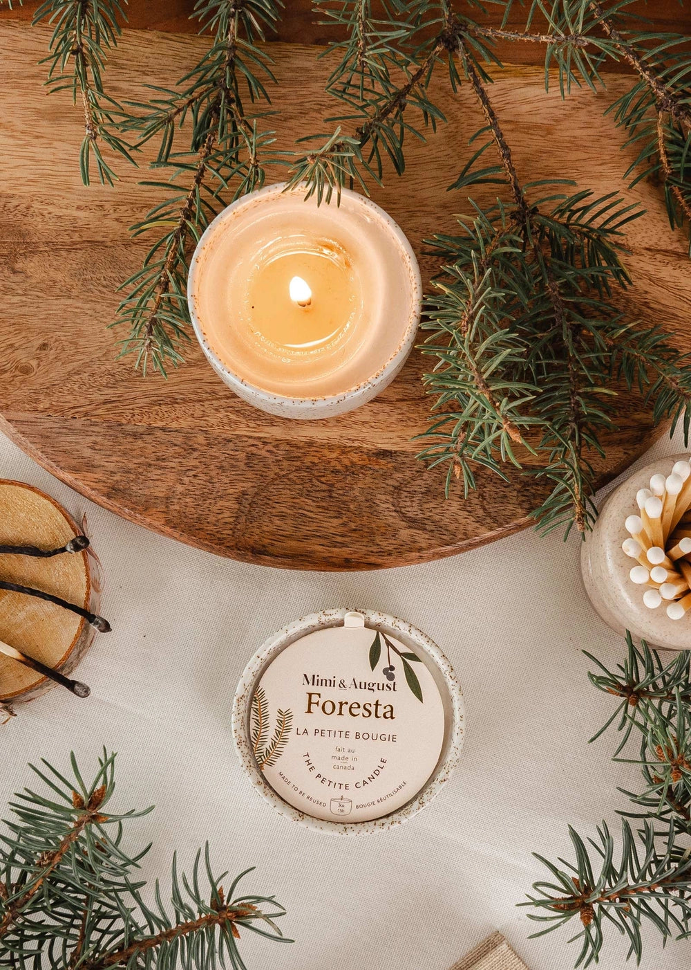 Small Reusable Ceramic Candle
