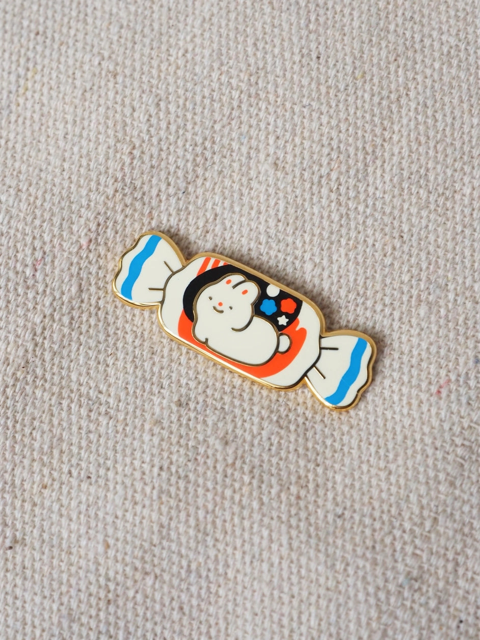 White Rabbit Enamel Pin