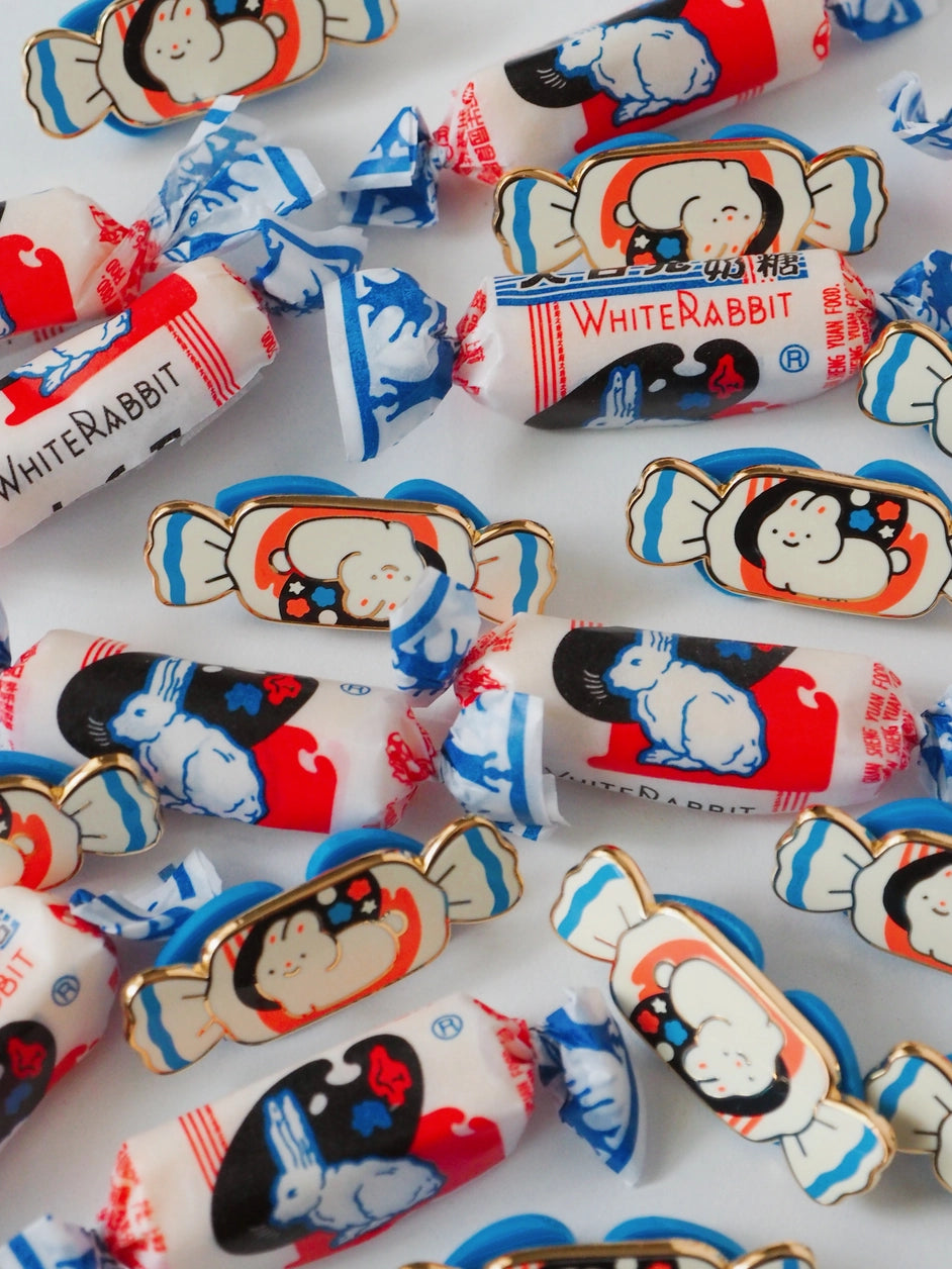 White Rabbit Enamel Pin