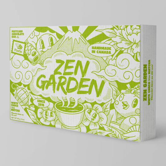 Zen Garden White Postcard Chocolate Bar