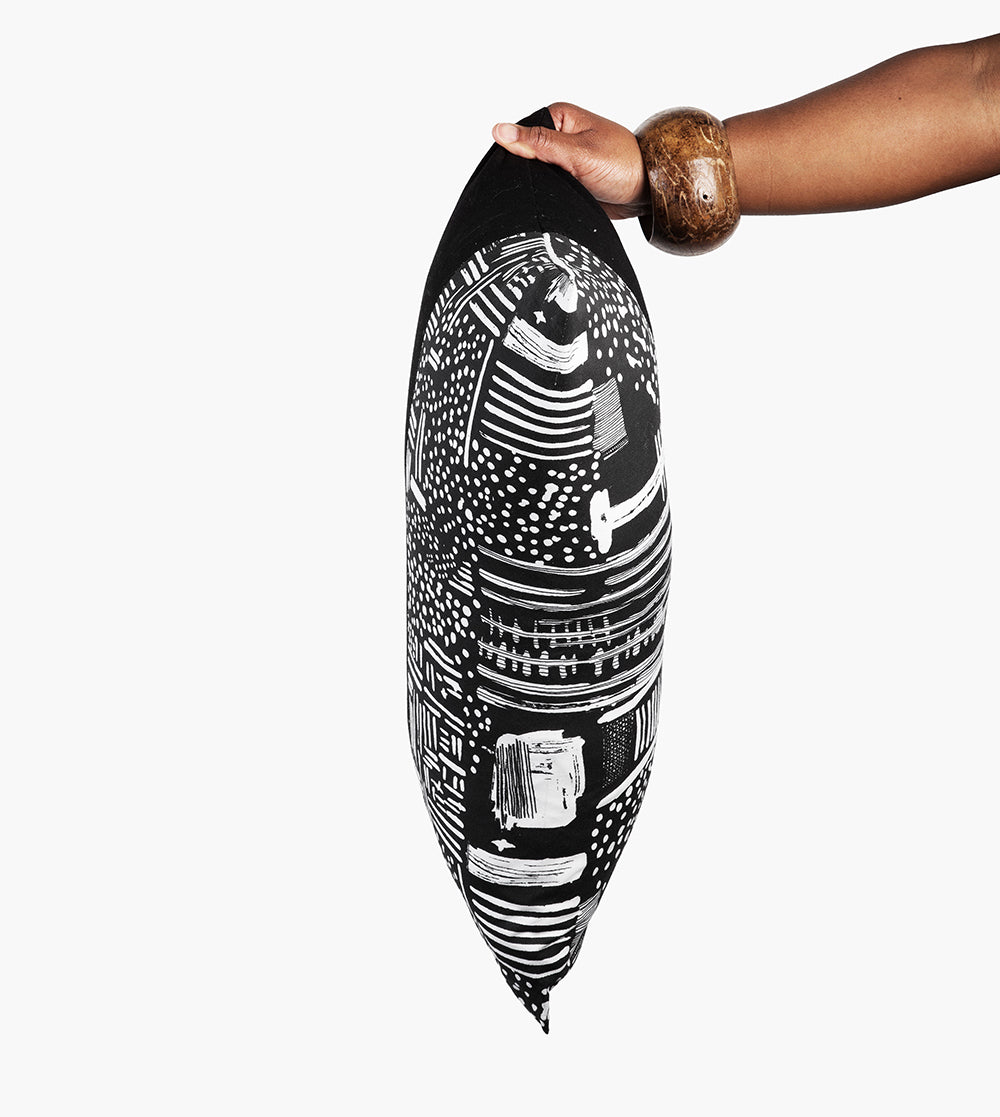 Charcoal Grid Pillow
